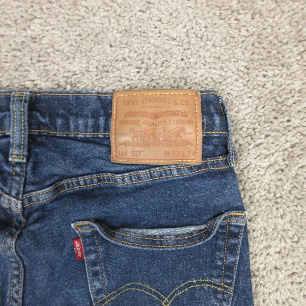 Levis Jeans Mens‎ 30x31 (Tag32x34) Blue 527 Bootcut Western Cowboy Denim Pants